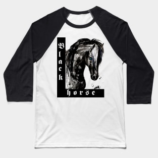 black horse Baseball T-Shirt